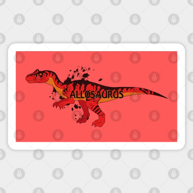 Allosaurus Magnet by SakuraDragon